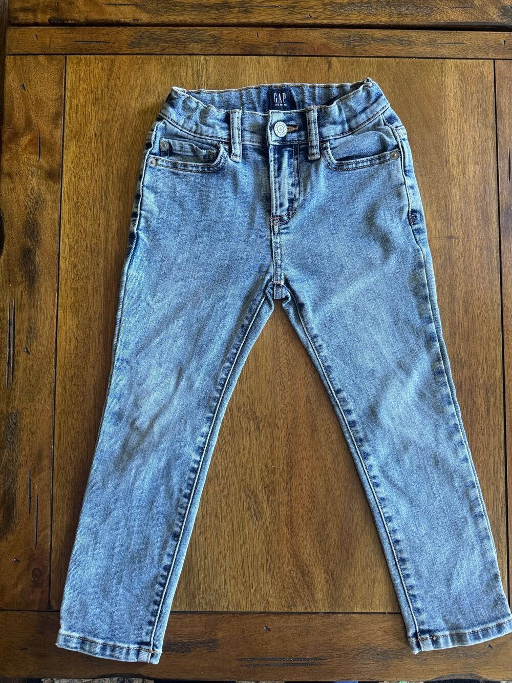 Gap Kids Stretch Skinny Jeans Girls Size 5 Regular Light Wash Denim - Picture 1 of 10